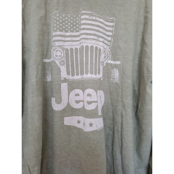 Crazy Shirts Hemp Dyed Jeep Shirt Long Sleeves Mens Sz L Green Front Back Print - Picture 14 of 16